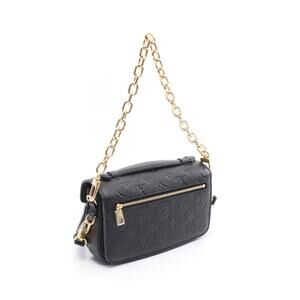 Louis Vuitton Black Handbag East Empreinte West Metis Pochette Leather